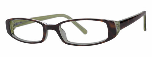 Calabria Splash Designer Eyeglasses 53 in Tortoise Green :: Rx Bi-Focal