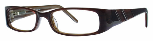 Calabria Viv Designer Eyeglasses 659 in Brown :: Rx Bi-Focal