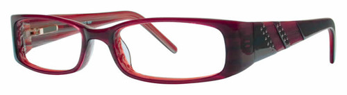 Calabria Viv Designer Eyeglasses 659 in Red :: Rx Bi-Focal