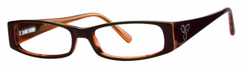 Calabria Viv Designer Eyeglasses 664 in Brown :: Rx Bi-Focal