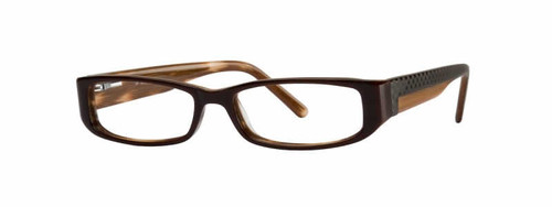 Calabria Viv Designer Eyeglasses 665 in Brown :: Rx Bi-Focal