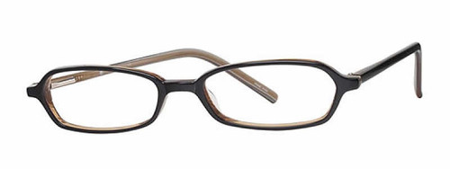 Calabria Viv Designer Eyeglasses 721 in Black-Brown :: Rx Bi-Focal