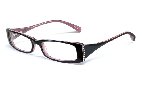 Calabria Viv 652 Designer Eyeglasses in Black-Pink :: Custom Left & Right Lens