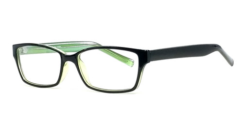 Soho 1020 in Black-Green Designer Eyeglasses :: Rx Single Vision