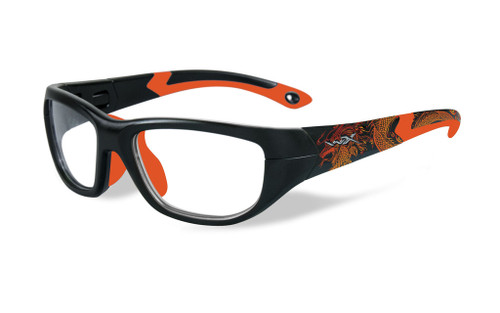 Wiley-X Youth Force Series 'Victory' in Matte-Black & Dragon Safety Eyeglasses :: Custom Left & Right Lens