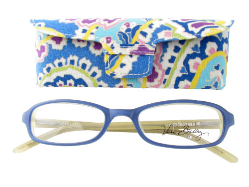 Vera Bradley Frannie Reading Glasses w/ Matching Case in Capri Blue