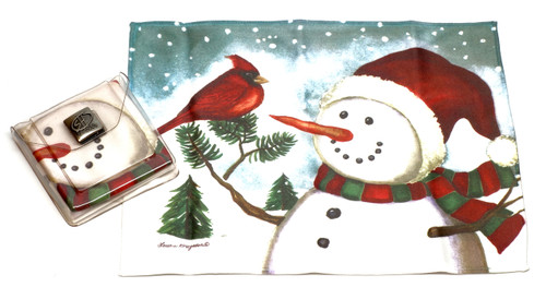 Holiday Christmas Theme Cleaning Cloth Snowman-Robin