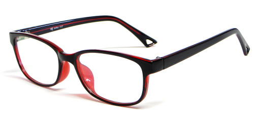 Soho 117 in Black-Red Designer Reading Glass Frames :: Custom Left & Right Lens