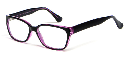 Soho 118 in Black-Purple Designer Reading Glass Frames :: Custom Left & Right Lens