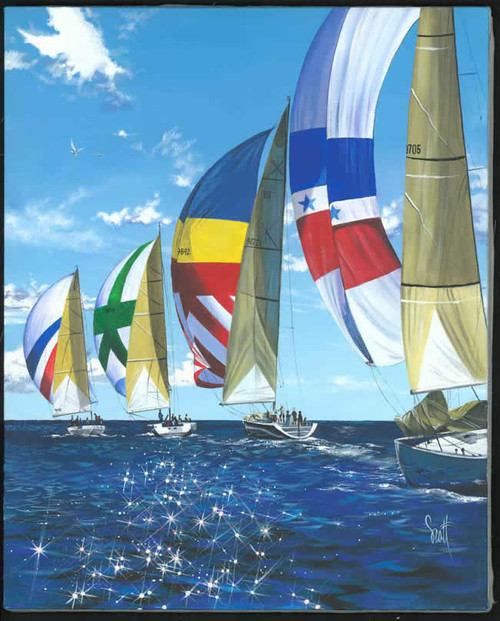 Diamond Regata 240 75b 6 Artwork Micro Fiber Cleaning Cloth Hawaii Sailboat Race