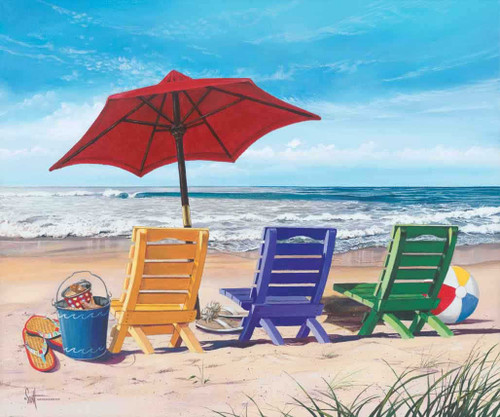 Beach Chairs & Umbrella 240-75b-2 Artwork Micro Fiber Cleaning Cloth
