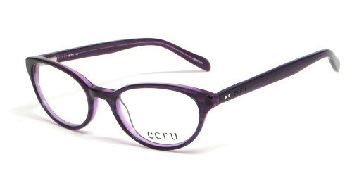 Calabria Viv Designer Eyeglasses Ecru 'Daltrey' in Violet :: Custom Left & Right Lens