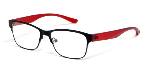 Calabria Viv Designer Eyeglasses Z5026 in Black Red :: Bi-Focal