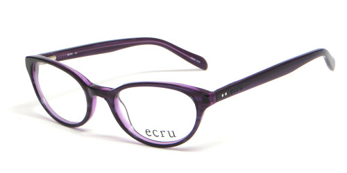 Calabria Viv Designer Eyeglasses Ecru 'Daltrey' in Violet :: Rx Bi-Focal