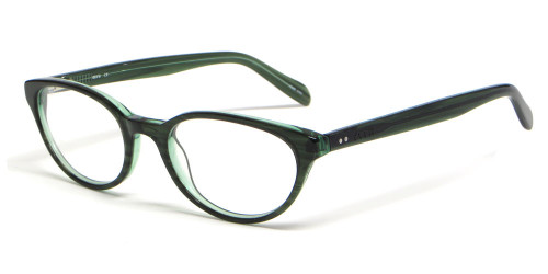 Calabria Viv Designer Reading Glasses Ecru 'Daltrey' in Green