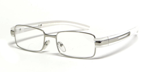 Calabria "Opti Clear" Designer Eyeglasses 3427 in White :: Custom Left & Right Lens