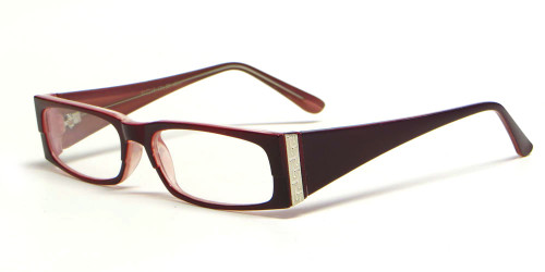 Calabria "Opti Clear" Designer Eyeglasses 4406 in Burgundy :: Rx Single Vision