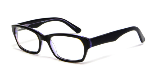 Calabria Viv Designer Eyeglasses 803 in Black & Purple :: Custom Left & Right Lens