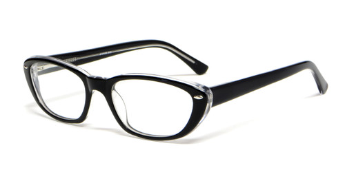 Calabria Viv Designer Eyeglasses 810 in Black Crystal :: Custom Left & Right Lens