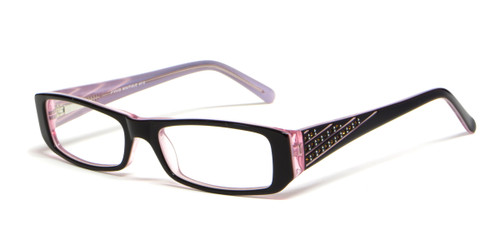 Calabria Viv Designer Eyeglasses 4015 in Black & Lilac :: Custom Left & Right Lens
