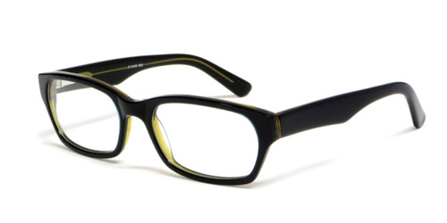 Calabria Viv Designer Eyeglasses 803 in Black & Yellow :: Progressive