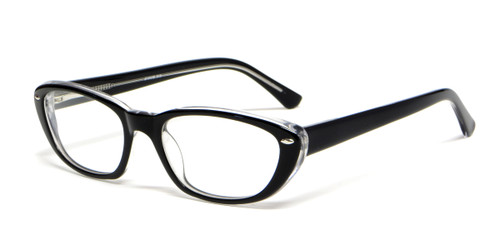 Calabria Viv Designer Eyeglasses 810 in Black Crystal :: Progressive