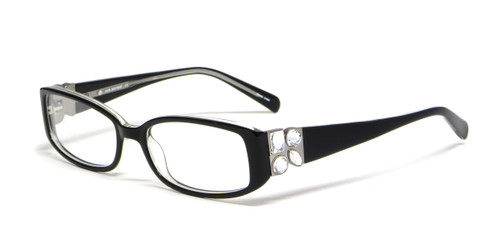 Calabria Viv Designer Eyeglasses 4022 in Black Crystal :: Progressive