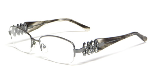 Calabria Viv Designer Eyeglasses 697 in Grey Marble :: Rx Bi-Focal