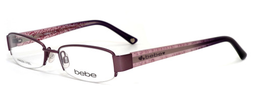 bebe Womens Designer Eyeglasses 5027 in Plum  :: Custom Left & Right Lens