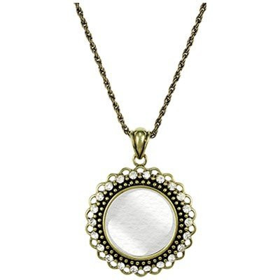 Circle-Crystals Pendant Magnifier Necklace