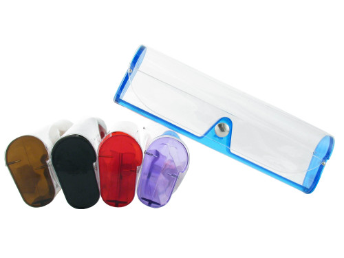 Clear Hard Eyeglass Case in Assorted Colors C351