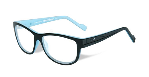 Wiley-X Marker Optical Eyeglass Collection in Gloss-Black-Sky-Blue (WSMAR05) :: Progressive