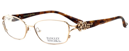 Badgley Mischka Cherise Designer Eyeglasses in Gold :: Rx Bi-Focal