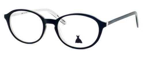 Madison Montgomery Designer Eyeglasses Made in the USA M011-01 in Ebony Ivory :: Custom Left & Right Lens