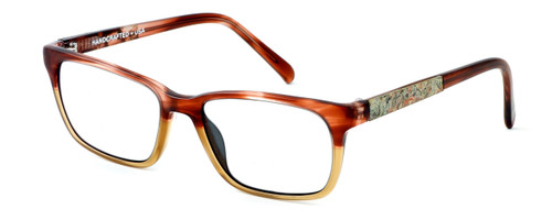 Parkman Handcrafted Reading Glasses Francesa in Cranberry Tan with Money ; Made in the USA