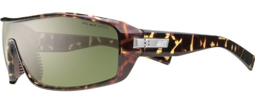 Nike Designer Sunglasses Moto EV0610 204 Tortoise w/ Green Lens