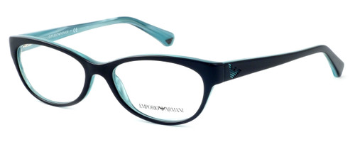Emporio Armani Designer Eyeglasses EA3008-5052 in Black Azure :: Custom Left & Right Lens