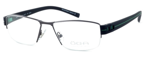 OGA Designer Eyeglasses 7922O-GN052 in Gunmetal & Green :: Rx Single Vision