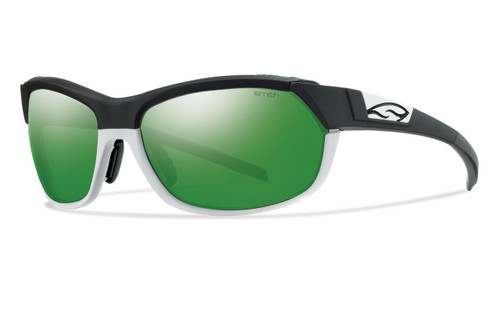 Smith Optics Overdrive Designer Sunglasses in Black White with Green-Sol-X/Ignitor/Clear Lens Set