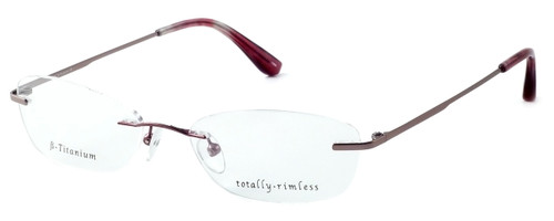Totally Rimless Designer Eyeglasses TR130-BRY in Berry :: Custom Left & Right Lens