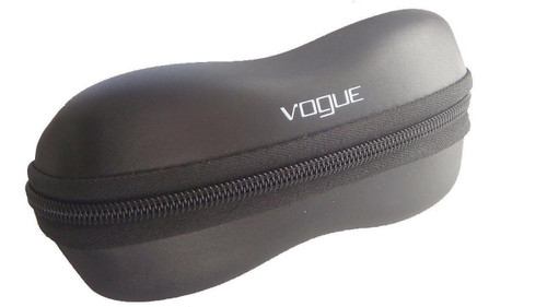 Vogue Authentic Semi-Hard Zippered Eyeglass Case Medium Size in Black