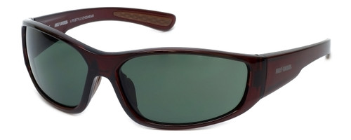 Harley-Davidson Official Designer Sunglasses HD0108V-48E in Brown Frame with Green Lens