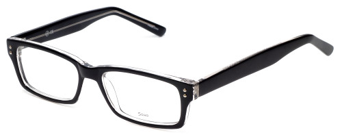 Calabria Soho 102 Black Crystal Designer Eyeglasses :: Rx Single Vision