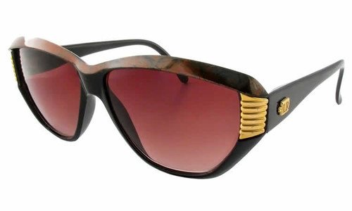 Linea Roma 9235 Black Gold Designer Sunglasses