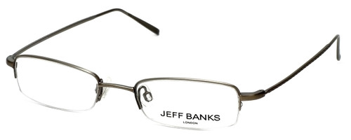 Jeff Banks London Designer Eyeglasses Chalk Farm in Matte-Gunmetal :: Custom Left & Right Lens
