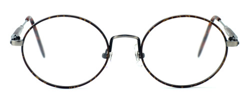 Regency International Designer Eyeglasses Prep in Dark Amber & Antique Silver 46mm :: Rx Bi-Focal