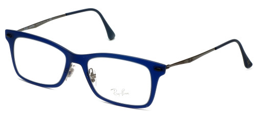 Ray-Ban Designer Eyeglasses RB7039-5451 in Matte-Blue 51mm :: Custom Left & Right Lens