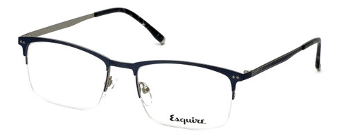 Esquire Designer Eyeglasses EQ1519 in Matte-Blue-Silver 54mm :: Rx Single Vision