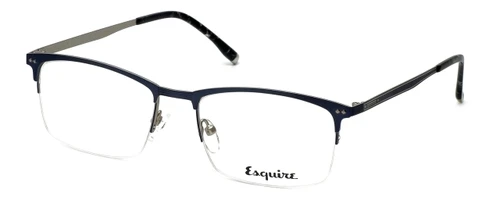 Esquire Designer Eyeglasses EQ1519 in Matte-Blue-Silver 54mm :: Rx Bi-Focal