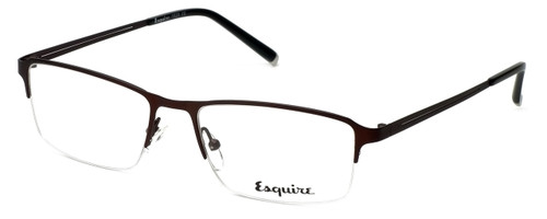 Esquire Semi-Rimless Stainless Steel Eyeglasses EQ1520 in Brown 54mm Rx Bi-Focal